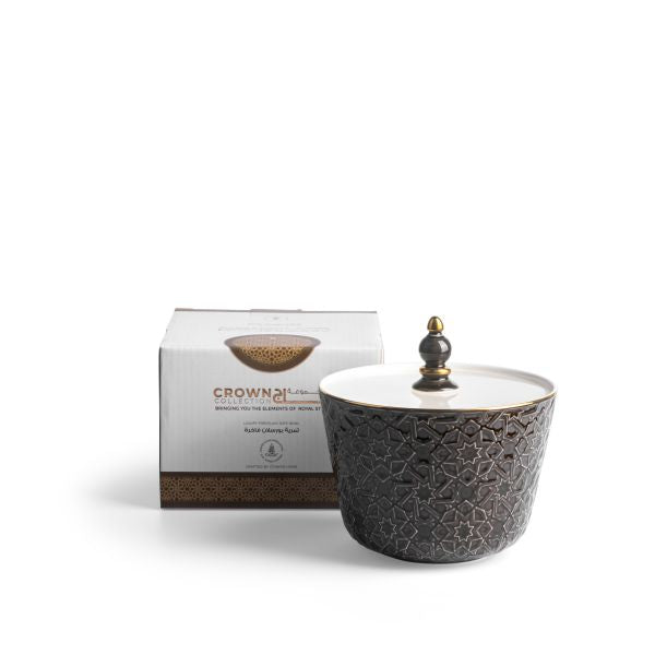 Small Porcelain Vase From Crown - Black