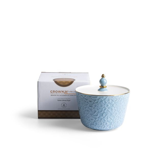 Small Porcelain Vase From Crown - Blue