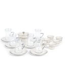 Tea And Arabic Coffee Set 19Pcs From Joud - White