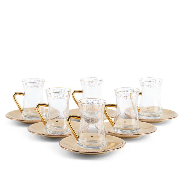 Tea And Arabic Coffee Set 19Pcs From Joud - Beige