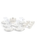 Tea And Arabic Coffee Set 19Pcs From Joud - White