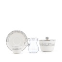 Tea And Arabic Coffee Set 19Pcs From Joud - White