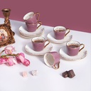 Turkish  Coffee Set 12Pcs From Joud - Purple