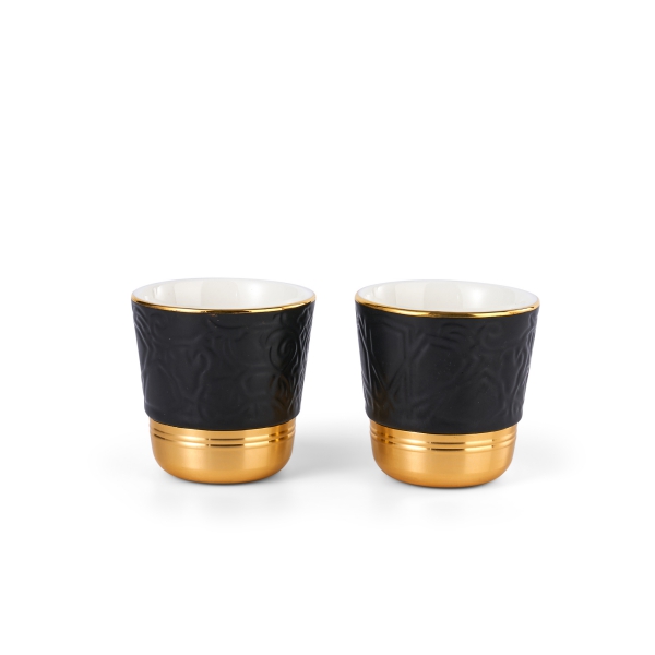 Espresso Set Of Two Cups From Majlis - Black