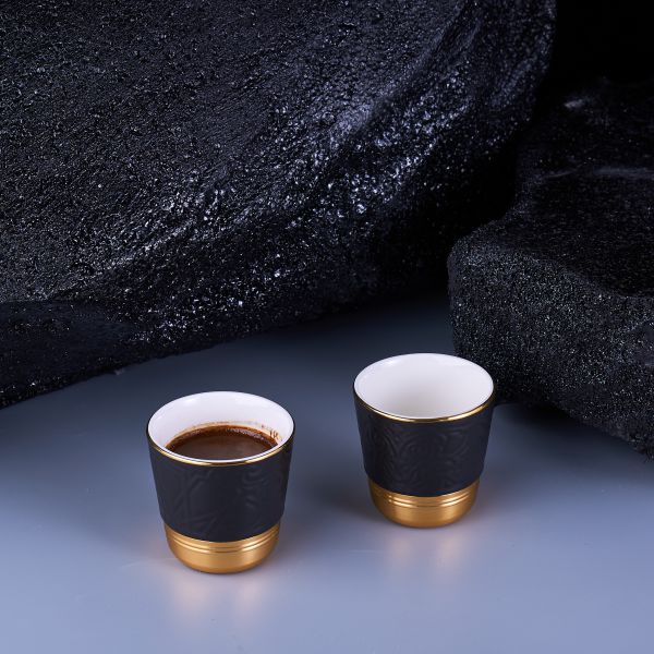 Espresso Set Of Two Cups From Majlis - Black