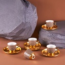 Turkish  Coffee Set 12Pcs From Majlis - Brown