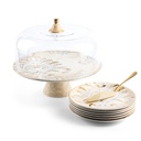 Cake  Serving Set 9Pcs From Harir - Beige