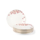 6pcs plate 7.5&quot;- pink + gold   