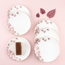 6pcs plate 7.5&quot;- pink + gold   