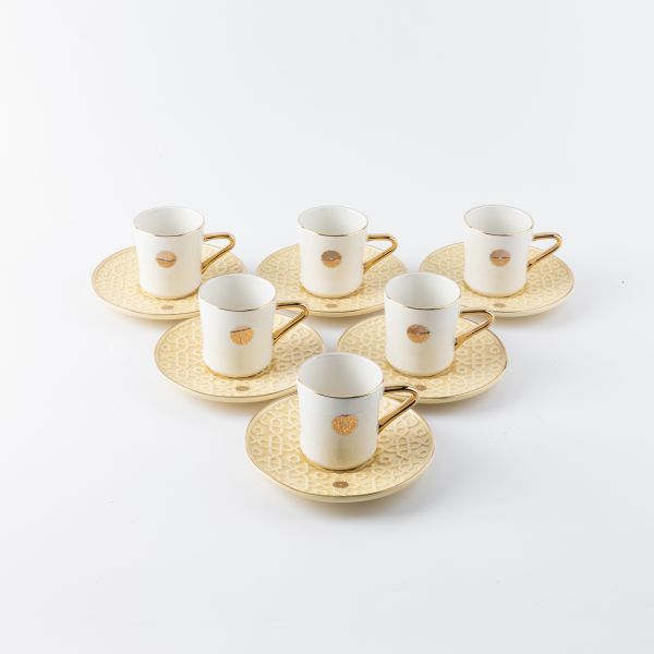 Turkish Coffee Set From Rossete - Ivory