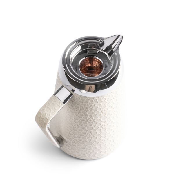 Vacuum Flask For Tea And Coffee From Crown - Silver and Beige