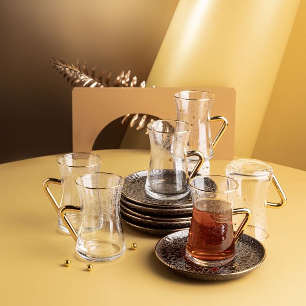 Tea Glass Sets From Crown - Black