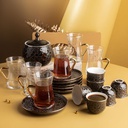 Tea And Arabic Coffee Set 19Pcs From Crown - Black