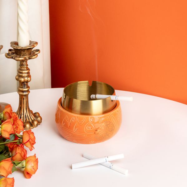 An Ashtray From Zuwar - Orange