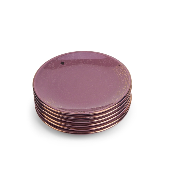 Serving Plates 6 Pcs From Joud - Purple