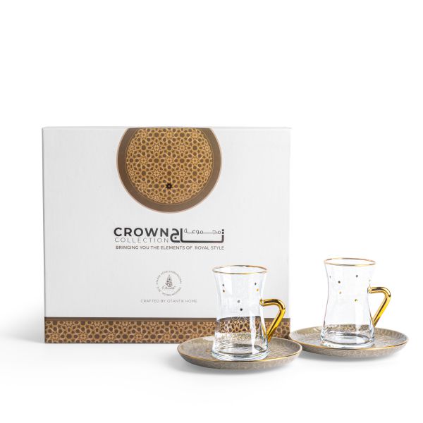 Tea Glass Sets From Crown - Grey