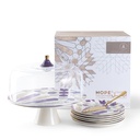 Cake  Serving Set 9Pcs From Amal - Purple