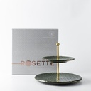 Serving Stand From Rosette - Green