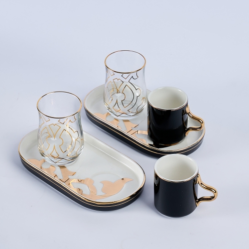 Black - Turkish Coffee Sets From Rumi