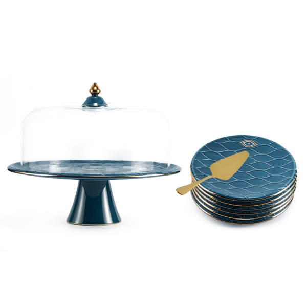 Blue  - Cake Serving Sets From Nazar