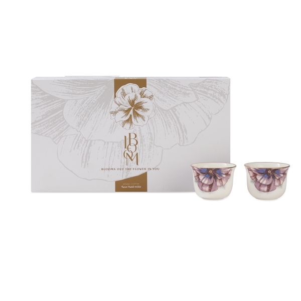 Arabic Coffee Cups Set 12 Pcs From Blooms - Purple