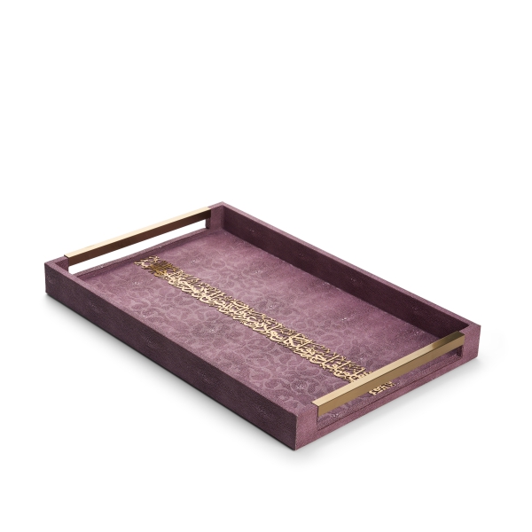  Leather Tray From Joud - Purple