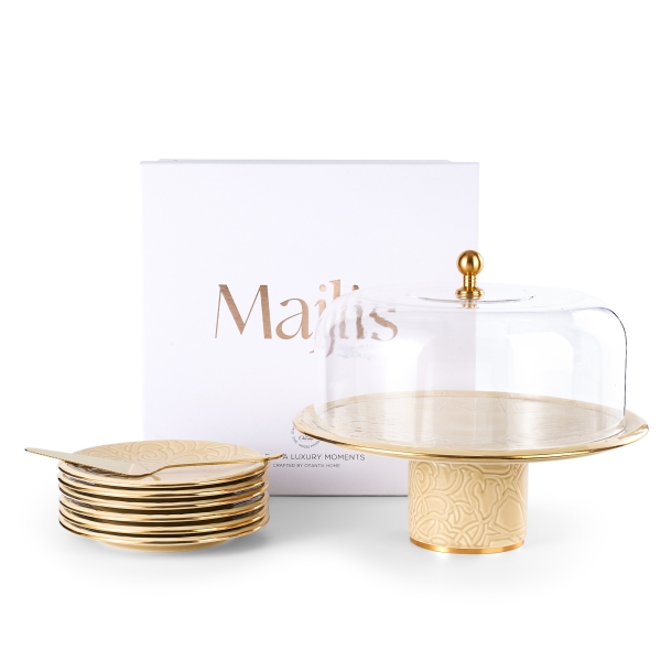 Cake  Serving Set 9Pcs From Majlis - Beige