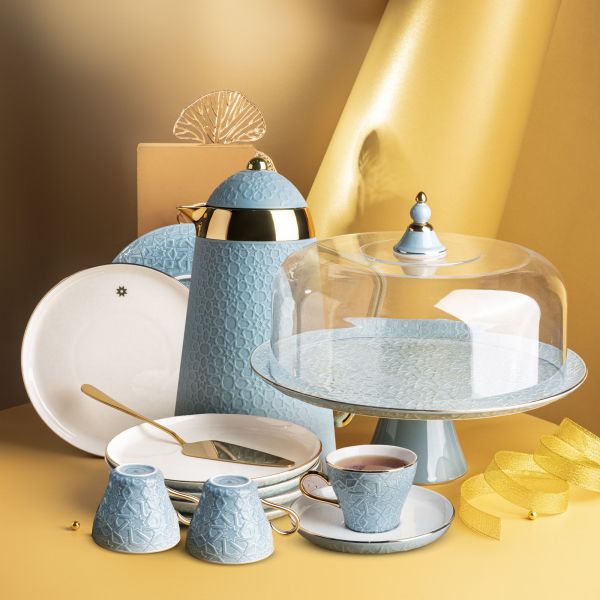 22 PCS Cake and Tea Serving Bundel from Crown - Blue