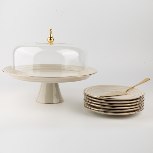 Beige - Cake Serving Sets From Harmony 